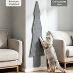 griffoir mural adhésif chat tissu texture moderne protège angle intérieur gris
