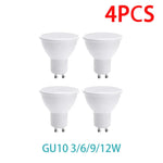 ampoules led gu10 3w 6w 9w 12w 180 degrés 50000h blanc chaud froid moderne