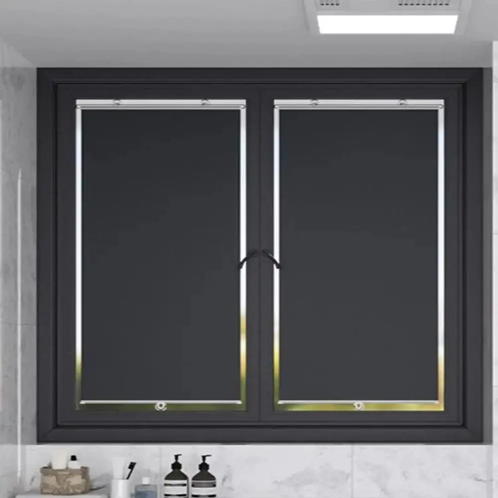 store rouleau noir tissu moderne clips magnétiques poignée manœuvre 40x60cm 40x125cm 45x125cm 50x125cm 58x125cm