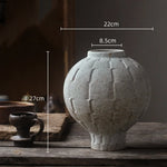 vase rustique vintage vert gris beige texture craquelée décoration moderne