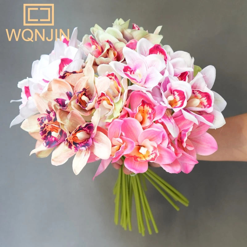 bouquet fleurs artificielles rose blanc vert modernes décoration intérieure maison événements fêtes