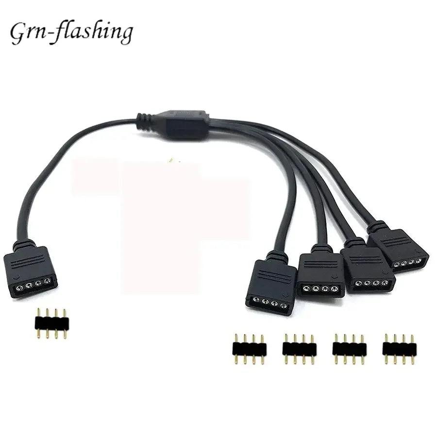 connecteur câble led rgb noir 24v 3528 3014 5050 5730 cee ans
