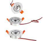 spots led encastrables argentés modernes 12v 3w 68mm 55mm 25mm opaques câbles électriques
