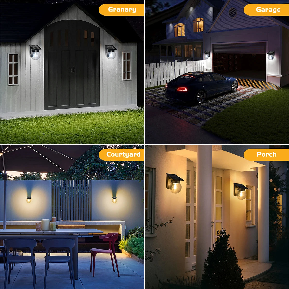 lampe solaire murale ip65 e27 moderne transparent abs pc