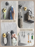 crochets ventouse murals acrylique noirs dorés gris lisses modernes salle bain sans perçage 2pcs