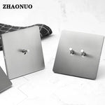 prise électrique moderne argentée usb fixation trois prises murales minimaliste