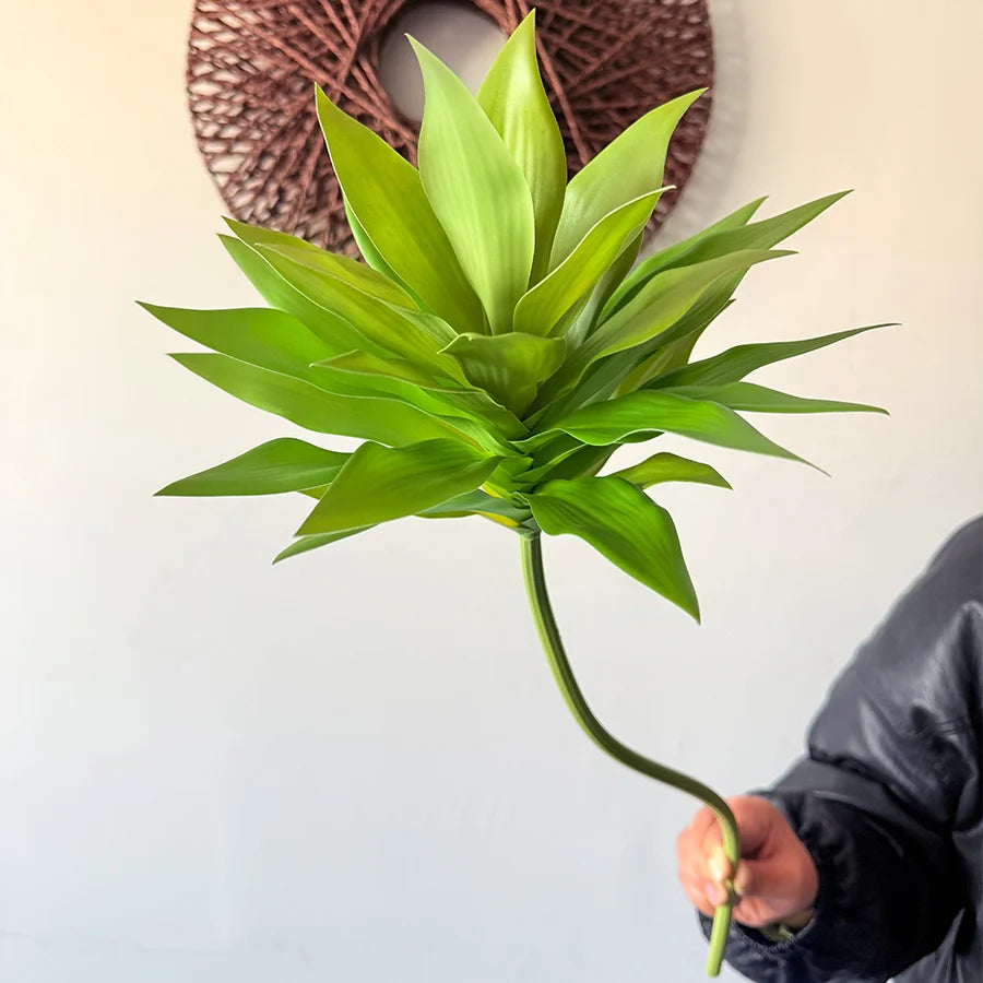 plantes artificielles arbres feuilles vertes blancs jaunes tropical décoration extérieure jardin balcon realistic