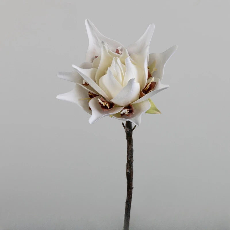 fleurs artificielles protea king violet vert blanc rouge decoration mariage anniversaire intérieur naturel
