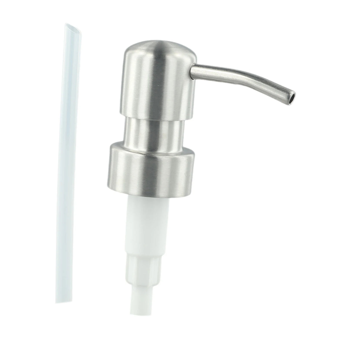 distributeur savon liquide moderne acier inoxydable argenté blanc bouchon remplissage