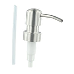 distributeur savon liquide moderne acier inoxydable argenté blanc bouchon remplissage