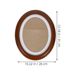 Cadre photo ovale bois moderne noir beige blanc plaque protection