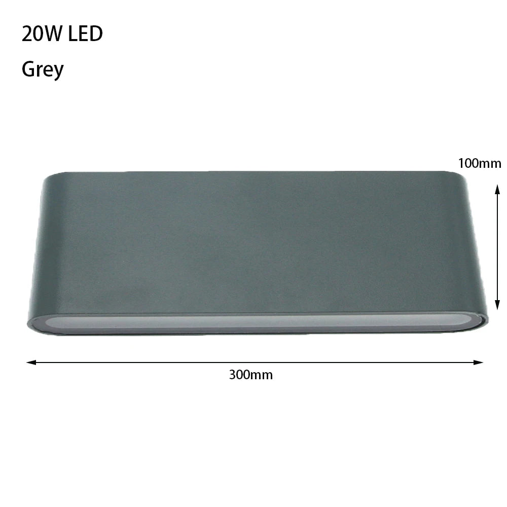 applique murale led moderne extérieure aluminium blanc noir gris étanche 24w 12w 6w