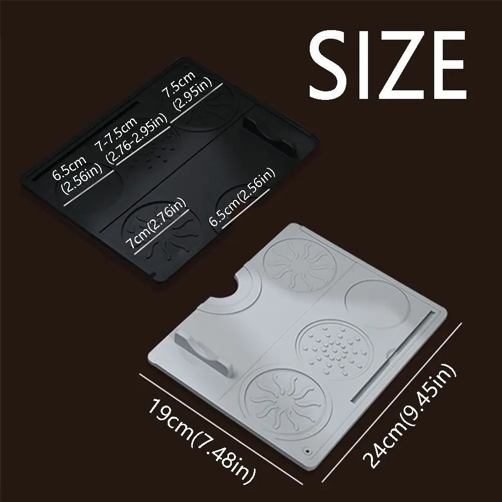 tapis protection moderne noir blanc motifs floraux poignées surface lisse qualité alimentaire durable