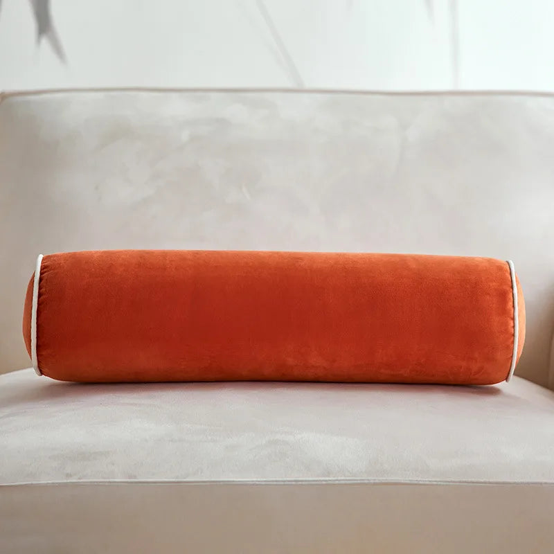 oreiller velours moderne couleur vert menthe gris rose orange voyage literie décoration