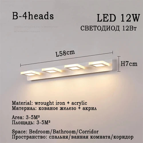 applique murale led moderne blanc fixée mur éclairage quotidien chambre étude sources lumineuses