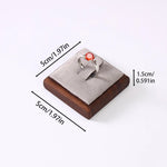 présentoir bagues velours blanc vert gris marron clips classique rangement portable commercial