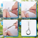 crochets transparents adhésifs modernes suspendre pots fleurs utilisation multiple PVC