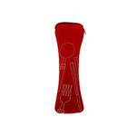 sac rangement couverts fourchettes cuillères couteaux polyestor rouge noir bleu rose vert simple moderne