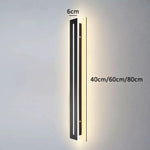 lampe murale led moderne gris or blanc noir 40cm 60cm 80cm éclairage quotidien