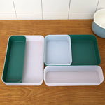 boîtes rangement modernes blanc vert organiseurs cuisine maison articles divers emballage plat respectueux environnement