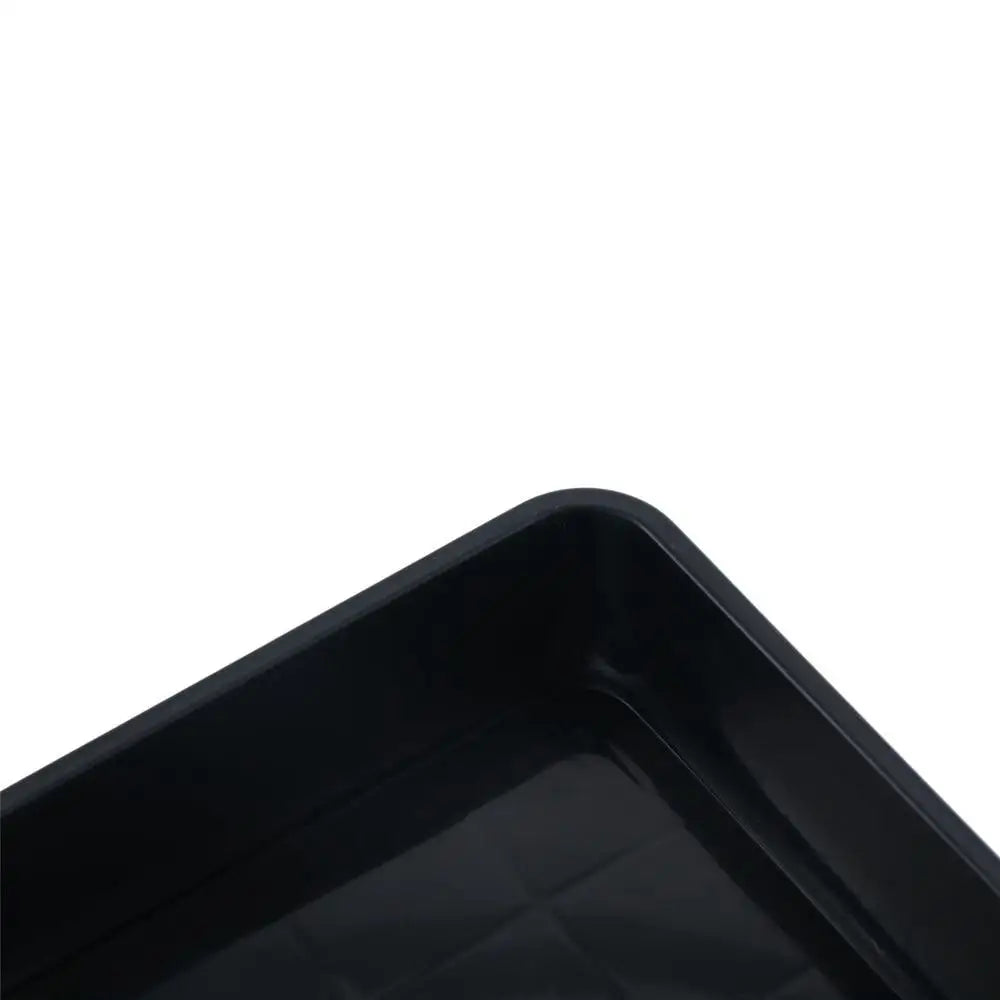 plateau carré récupération eau plastique noir moderne 12x12cm 15x15cm 18x18cm 22x22cm 25x25cm