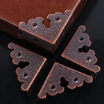 protections angle decoratives bois vintage floral gravures dentelles bronze argentedoré echangement meuble