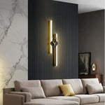lampe murale moderne blanc or electroplating texture base carrée contemporaine deux sources led 2.5g