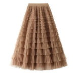 jupe tulle plissée vert rose beige gris bleu violet classique féminine soirée clips cascade