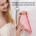 brosse bain rose moderne ventouse texture poils nettoyage corps douche