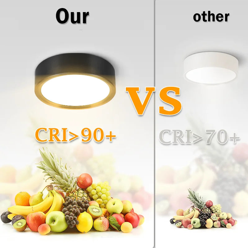 Lampe led downlight 3w 5w 10w 15w 25w blanc noir moderne minimaliste montage
