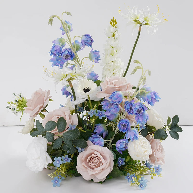 bouquets fleurs artificielles blanc rose bleu vert décoration maison anniversaire mariage party événement