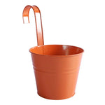 Pots suspendus modernes pot fleurs crochet métal couleurs rose rouge orange bleu vert crème