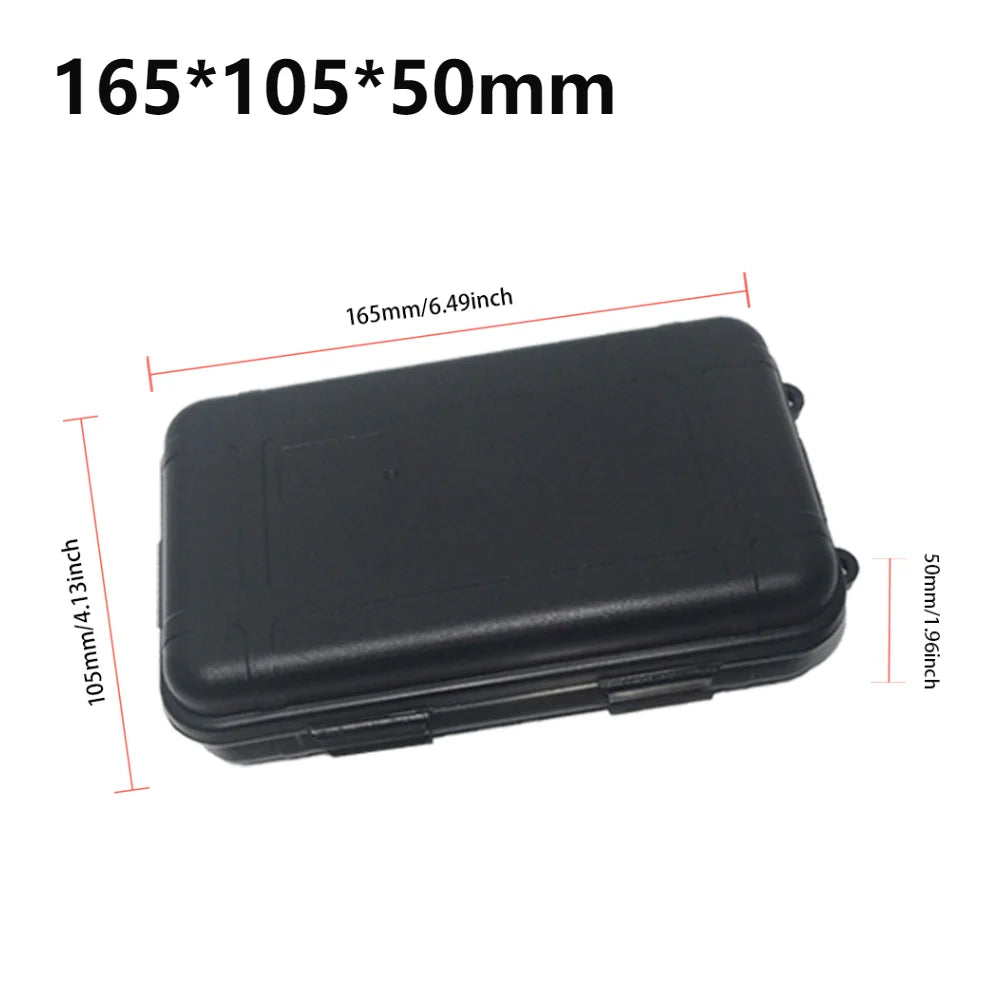 boîte étanche noire robuste poignées intérieur rembourré mat plastique hermétique survival gadgetextérieur