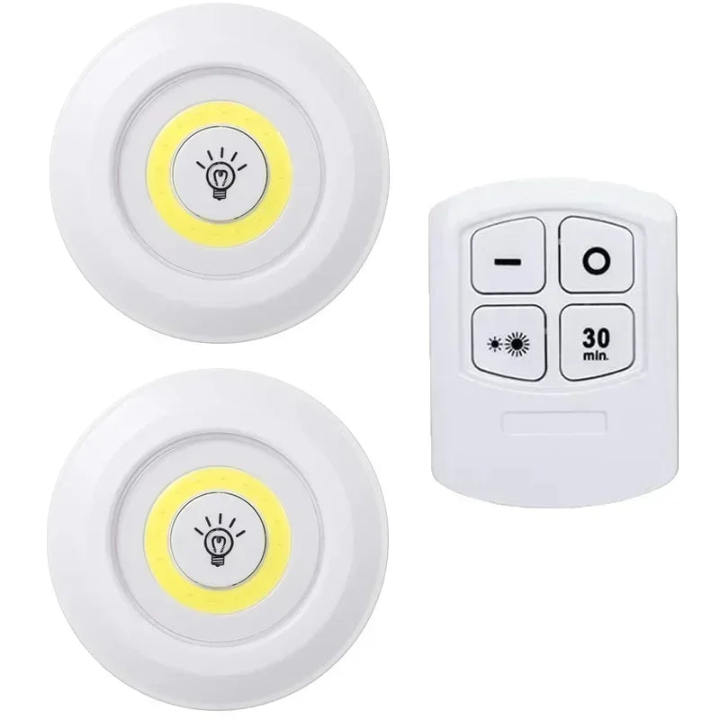 lumière led veilleuse blanc adhésive télécommande moderne batterie intangible leds