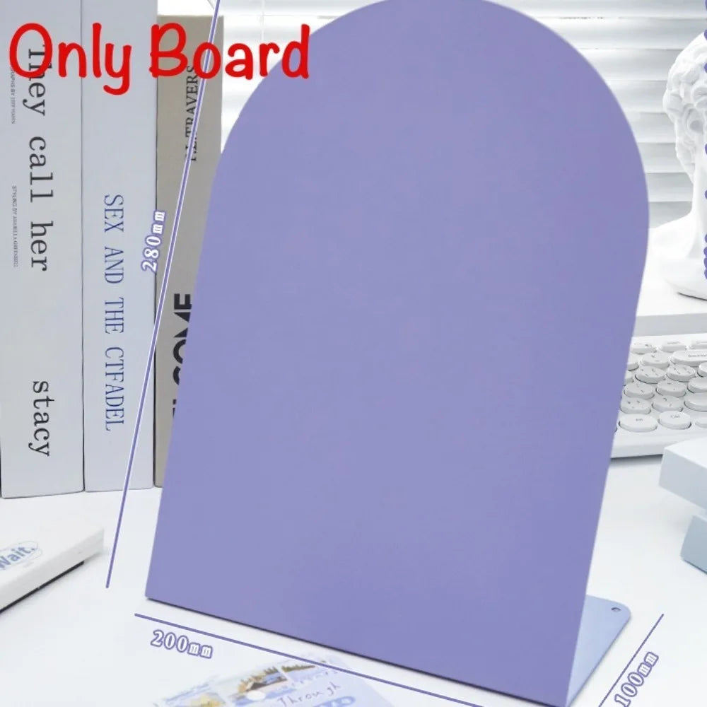 tablette magnétique violet noir blanc moderne papier notes marqueurs calendrier fleurs