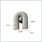 applique murale led moderne minimaliste gris noir marron deux lumières fixée mur chambre salon