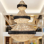 lustre élégant cristal doré noir classique lumière led haute qualité certification ul ccc