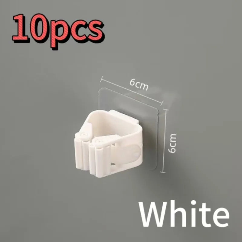 porte balai adhésif multifonctionnel blanc gris moderne support mur