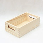 boîte rangement bois naturel minimaliste poignées intégrées rangement divers cuisine