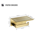 accessoires salle bain doré moderne porte serviettes support papier toilette porte savon vis montage
