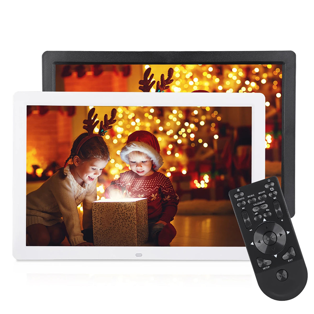 Cadre numérique multifonction 17 pouces résolution 1440 900 blanc moderne écran tactile télécommande