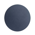 Disque rond gris foncé sur fond blanc.