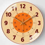 horloge murale silencieuse apprentissage dessin animé colorée enfants sections colorées motifs