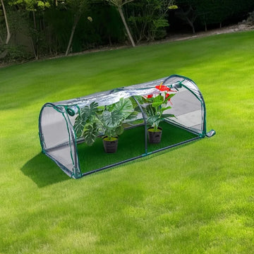 serre jardin transparente moderne plantes fleurs utilisation extérieure intérieure double arc triangle single arc