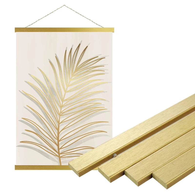 Cadre mural or argent feuille dorée moderne suspension 21cm 30cm 40cm 50cm 60cm 70cm