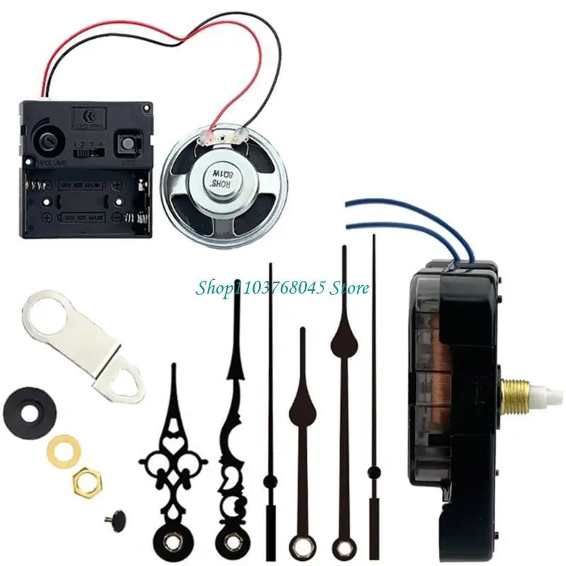 kit montre mécanique noir blanc doré aiguilles boîtier batteries instructions classique