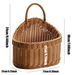 paniers tressés naturels panier suspendu mural rangement fruits légumes crochet scandinave pliable respectueux environnement.storage