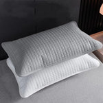 housse coussin polyester géométrique moderne vert blanc bleu gris antiacariens lit maison