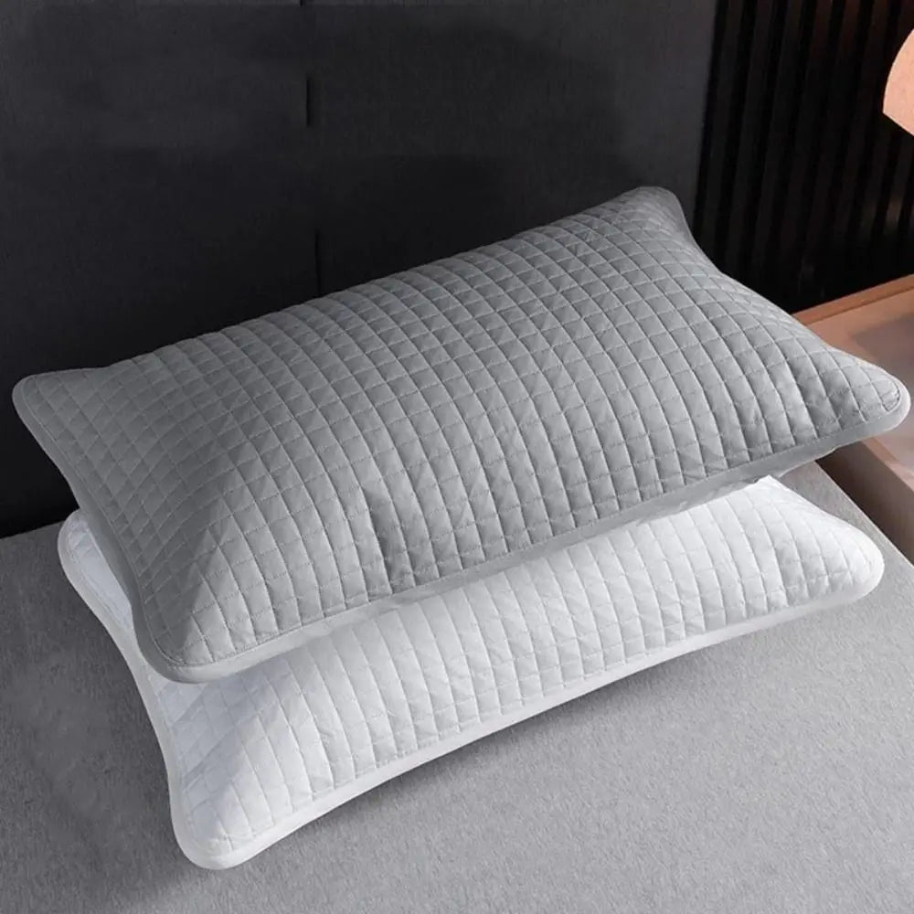 housse coussin polyester géométrique moderne vert blanc bleu gris antiacariens lit maison