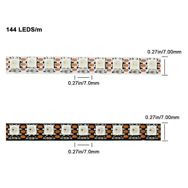 ruban led flexible blanc orange vert rouge bleu points lumineux adhésif connecteurs smd 5v